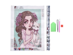 Kit Pintura Diamante Menina LAXISCREED Decor Interior