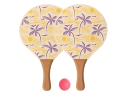 Juego De Palas De Playa De Madera Con Pelota Softee Palm