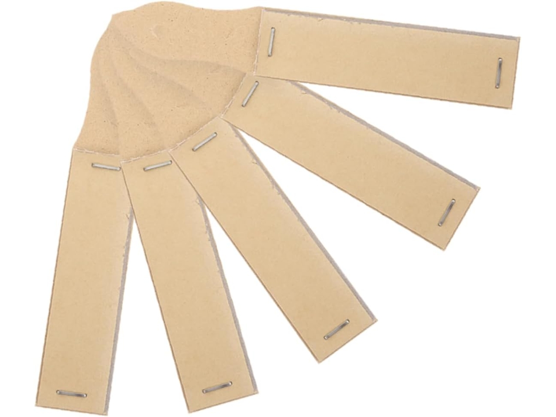 Conjunto De 5 Apontadores Lápis Lixa, Feitos Lixa Cáqui Com Grão