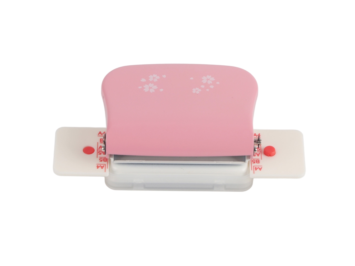 Máquina De Encadernar Manual Mini Rosa 6 Buracos