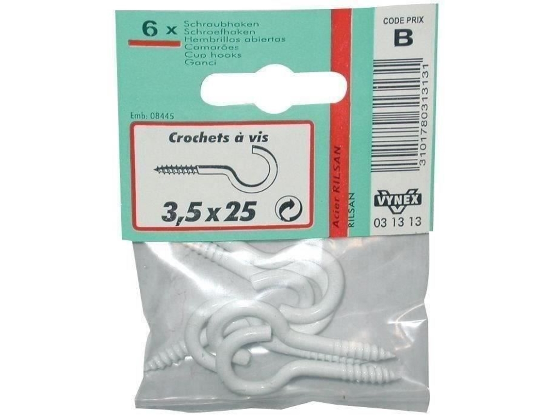 Gancho De Parafuso Aço Rilsanizado 5x40 Mm Vynex