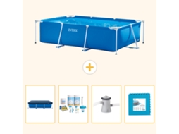 Intex Piscina Com Estrutura Retangular - 260x160x65 Cm - 5-peças Scb2