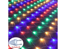 (conchas De Led Coloridas 3x3 M320) Cordão De Led Em Malha, Plugue Padrão Europeu