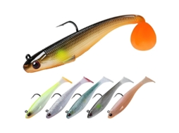 Iscas De Plástico Blando Com Anzóis Ultrasharp Montados Para Pesca Em Água Doce E Salgada