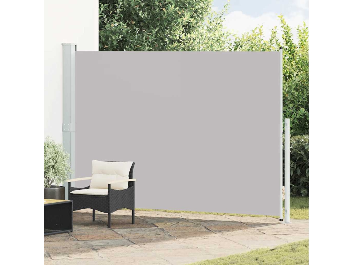 Vidaxl Toldo Lateral Retrátil Para Pátio 200x300 Cm Cinzento