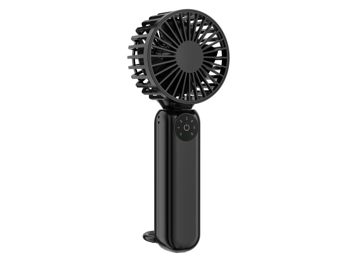Mini Ar Condicionado Portátil, Modelo Padrão F-079, 68x60x132mm, 3000mah, Preto