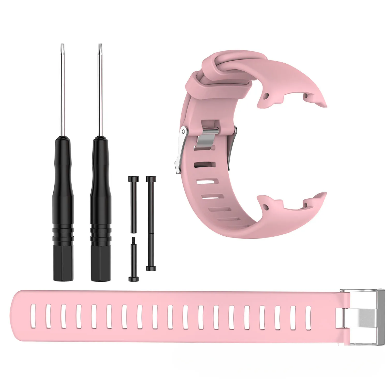 Pulseira para Relógio Suunto D4 D4i Novo, Pulseira de Mergulho em Silicone Macio CZHHMART Rosa