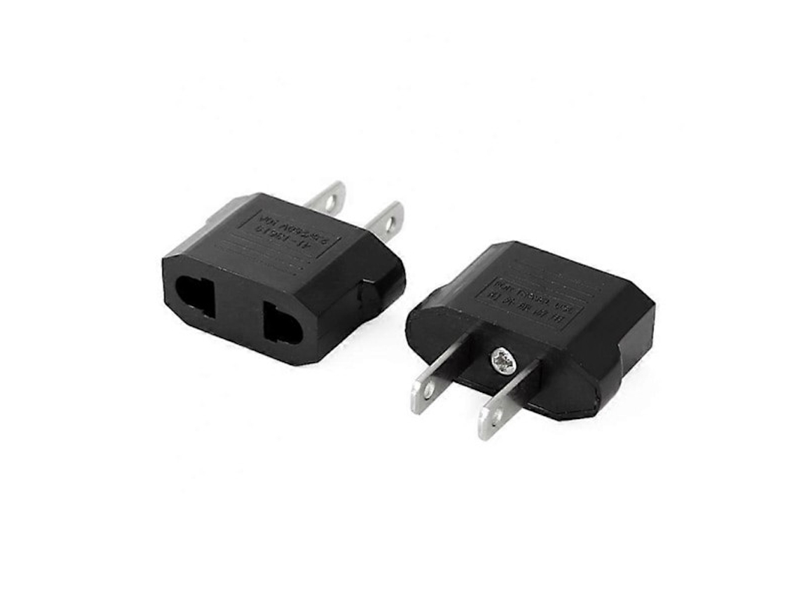 Adaptador De Tomada Europeia 4, 0/4, 8 Mm, Conversor De Tomada Americana Para Uso Em Viagens(eua E Eua/au)