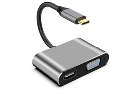 Lurelia Cabo Adaptador Hdmi Para Vga, 4k, 1080p, Com Alimentação