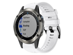 Lurelia Pulseira De Silicone Com Safira Branca, Compatível Garmin Quatix 5