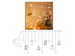 Luzes De Cortina De àrvore De Natal Controle Remoto Branco Quente