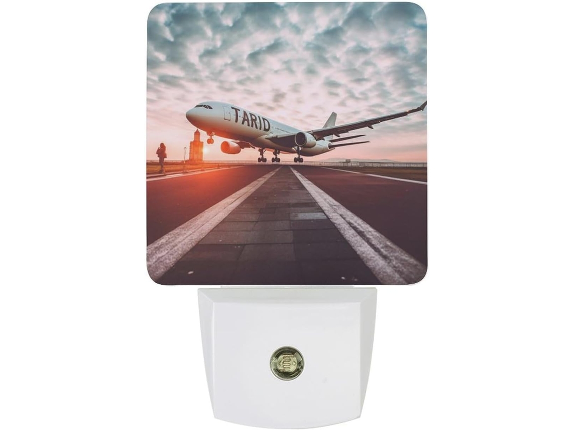 Luminária Noturna De Parede Com Plugue, Sensor Crepuscular, Luz Led Branca Quente, Lâmpada De Baixo Consumo Quarto