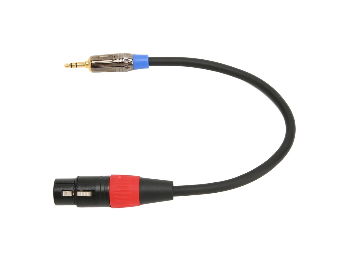 Lurelia Cabo De Áudio Xlr/trs Fêmea Trs 3,5 Mm 30 Cm, Para Microfones, Mixer, Amplificador E Colunas Ativas