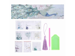 Marcador de Livro Brodado Diamante Pássaro Franja Diy