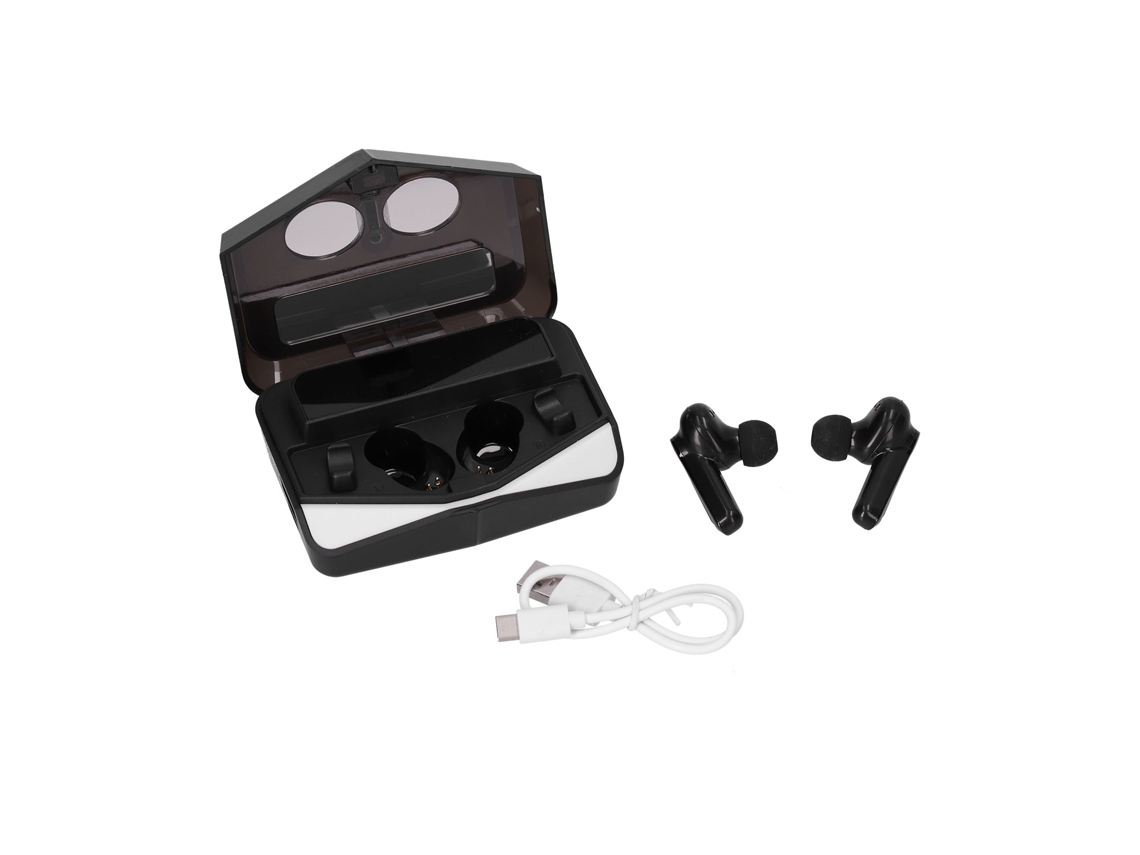 Mali fones de Ouvido Sem Fio para Jogos com Áudio Estéreo 3d, Toque e Display Led de Bateria Bluetooth 5.1