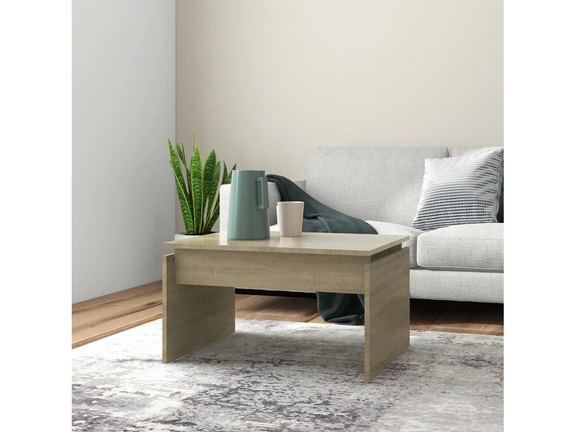 Vidaxl Mesa De Centro 68x50x38 Cm Derivados De Madeira Carvalho Sonoma