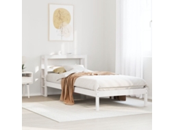 Vidaxl Cama Sem Colchão 75x190 Cm Madeira De Pinho Maciça Branco
