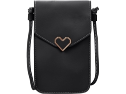 Mala De Ombro Para Telemóvel Feminina - Bolsa Transversal Compacta - Preto