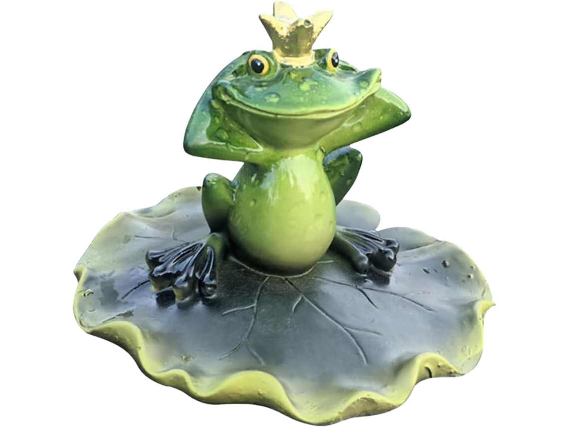 Decoração Flutuante para Lagoa Estátua de Sapo para Exterior, Figura Divertida de Animal em Resina, Decoração CHABERLU