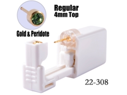 Piercing De Orelha, Descartáveis ​​para Perfuração Da Orelha, Com Brincos De Aço Inoxidável Dourado De 4 Mm, 1 Par (verde-oliva) Spqment