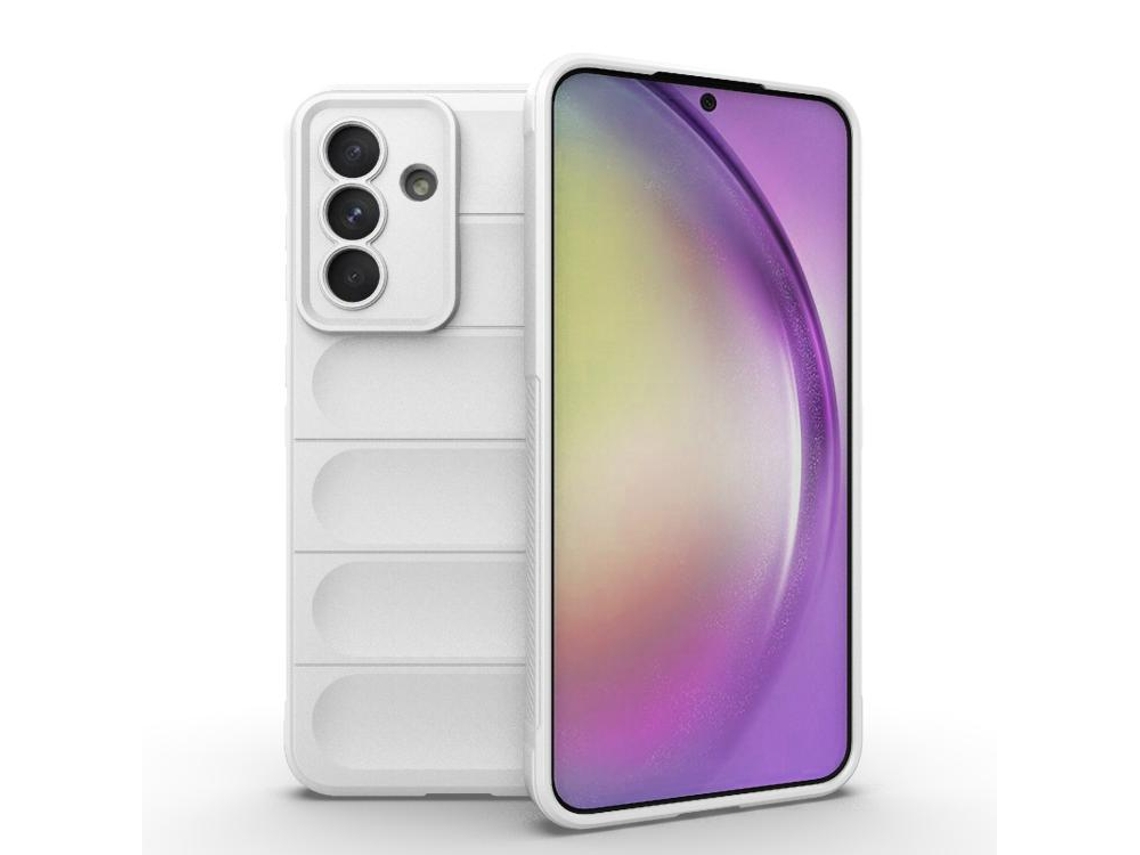 Capa Halinuia Para Samsung Galaxy A56 5g Magic Shield Tpu Branca (interior Em Flanela, Proteção Integral)