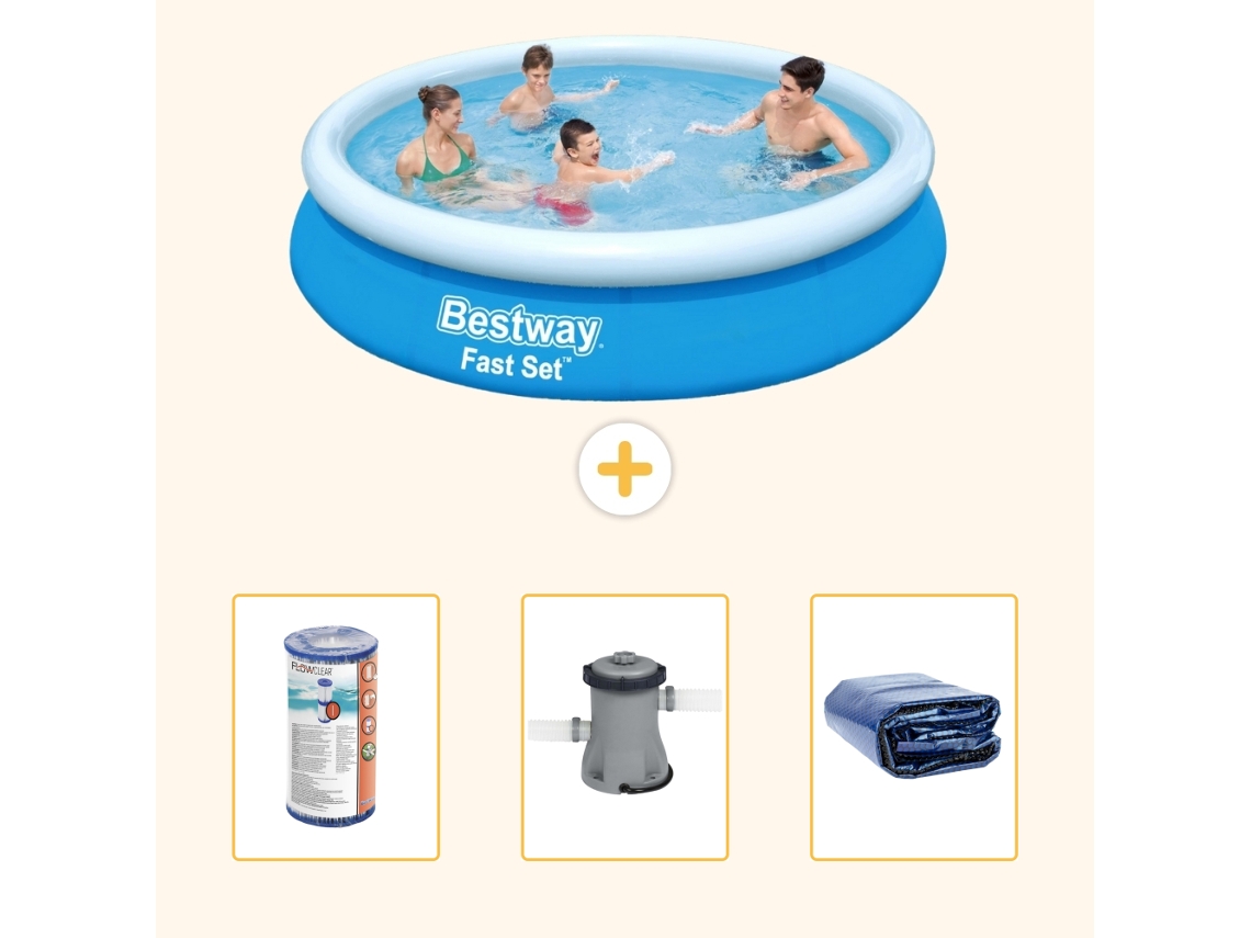 Bestway Piscina Bestway Fast Set Redonda - 366x76 Cm - 4-peças S22265