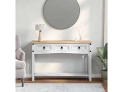 Vidaxl Mesa De Apoio Com Gaveta Corona Branco 114 X 34,5 X 73 Cm