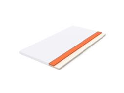 Comfortable Mattress H3, Medium Strength, Oeko Tex Certified, Washable, Height 5cm, Size 180cm × 200cm, Made In China, Orange Foam, White Mattress