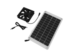 Ventilador Solar 10w 12v Ip67 para Galinheiro e Animais