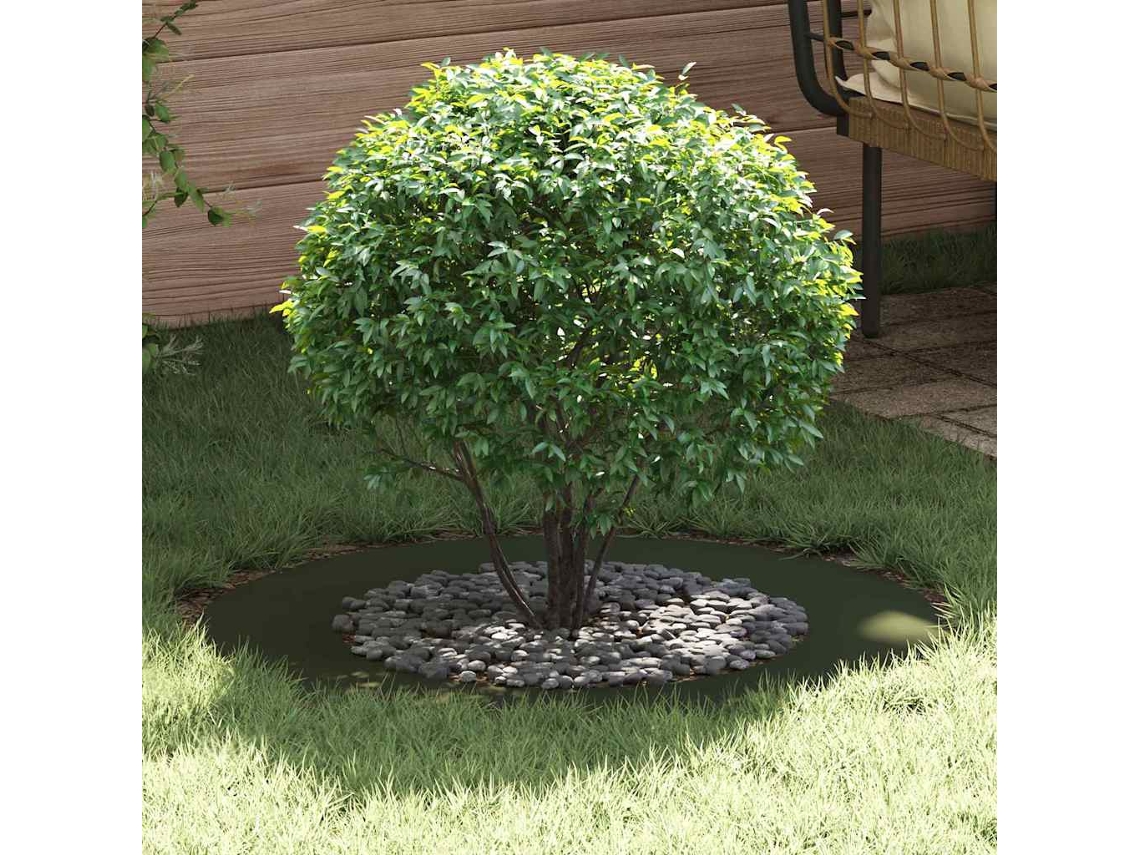 Vidaxl Adequado Para Anel De Árvore Plano Verde-oliva Ø50/80 Cm Aço