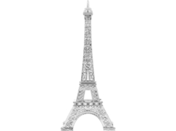Modelo Decorativo Multifuncional Torre Eiffel Zinco Prateado Residências Escritórios Acessório Criativo Liga GOKOCO