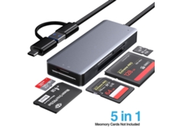 Lurelia Leitor De Cartões Usb-c/usb Sd/tf/cf/ms, Plug Play