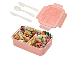 Lancheira Infantil com 3 Compartimentos Bento Box Adulto 1400 Ml Lancheira para Adultos e Crianças Micro-Ondas e Máquina de Lavar Louça Azul