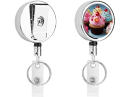 Porta-cartões retráteis em formato de cupcake, porta-cartões divertidos de enfermeira com clipes, porta-cartões de cartas.