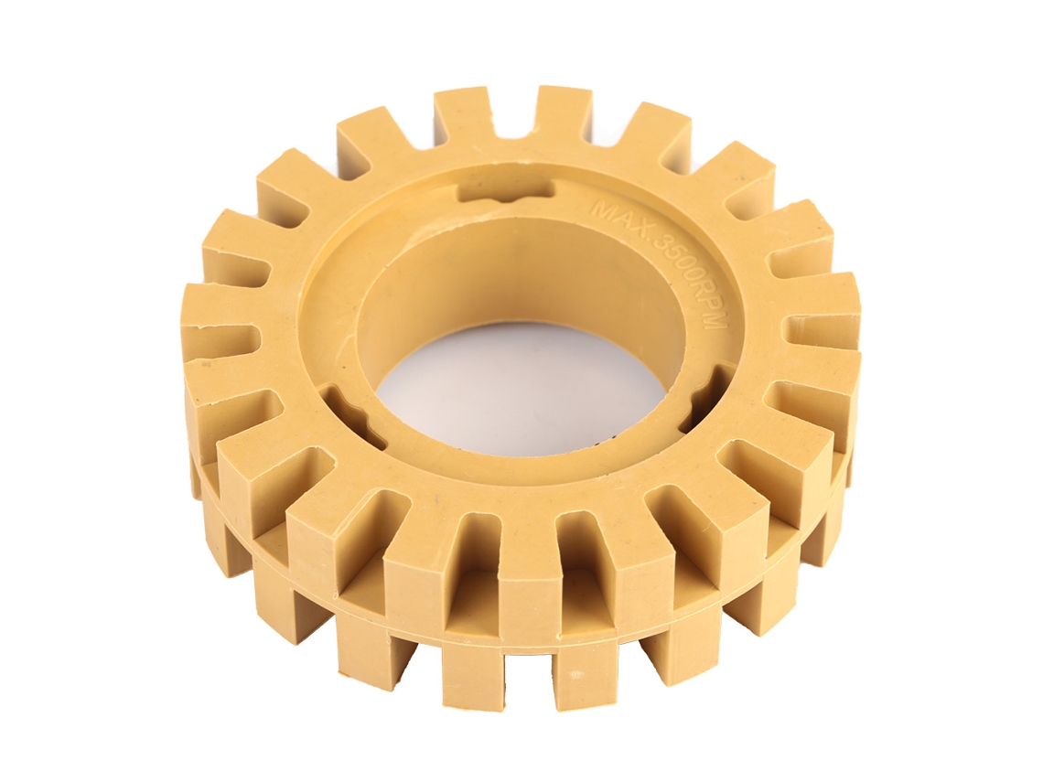 NEVEANCE Borracha De Roda De Borracha Com Dentes Zigzag Para Polimento E Rebarbação, 100 Mm, 4 Polegadas, Sem Haste