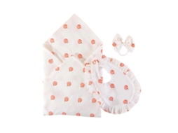 Conjunto Presente Para Recém Nascido Com Capa, Bandana, Babadores E Laço, Capa Bebê Com Babadores E Conjunto Presente Para Bebê Chá,