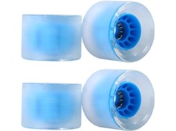 Conjunto de 4 Rodas Skate Flash em Poliuretano, Dureza 80a, 7