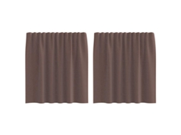 Voile Curtain, Voile Curtains Vidaxl Marrom Tecido (140 X 140 Cm)