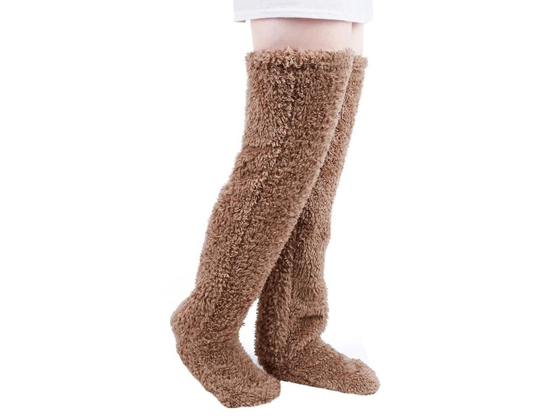 2026 medias Largas Peludas Over Knee para Invierno, Calientes Y Cómodas Calcetines de Dormir para Mujer