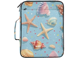 Pasta Expansível Azul Com 3 Argolas E 7 Bolsos, Em Formato De Estrela Do Mar Fofa, Ideal Escola, Escritório E