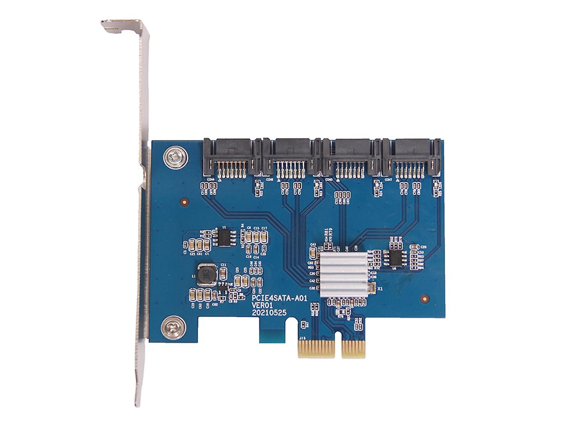 Pci-e 1x Para 4 Portas Sata 3.0 Placa De Expansão Computador Desktop Placa Controladora Ssd