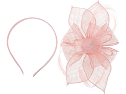 Tiara De Malha Floral Para Mulheres, Acessório Fascinator Com Detalhe De Penas.