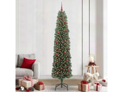 Vidaxl Árvore De Natal Artificial Verde 240 Cm Pvc E Aço E Plástico