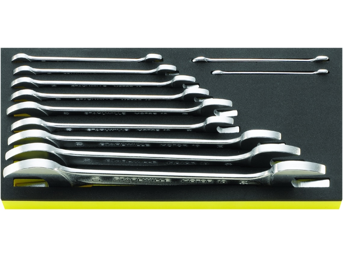 Bandeja Tcs com Conjunto de Chaves 2 Bocas Fixas Motor Tcs 10/11.6X7-34X36 STAHLWILLE