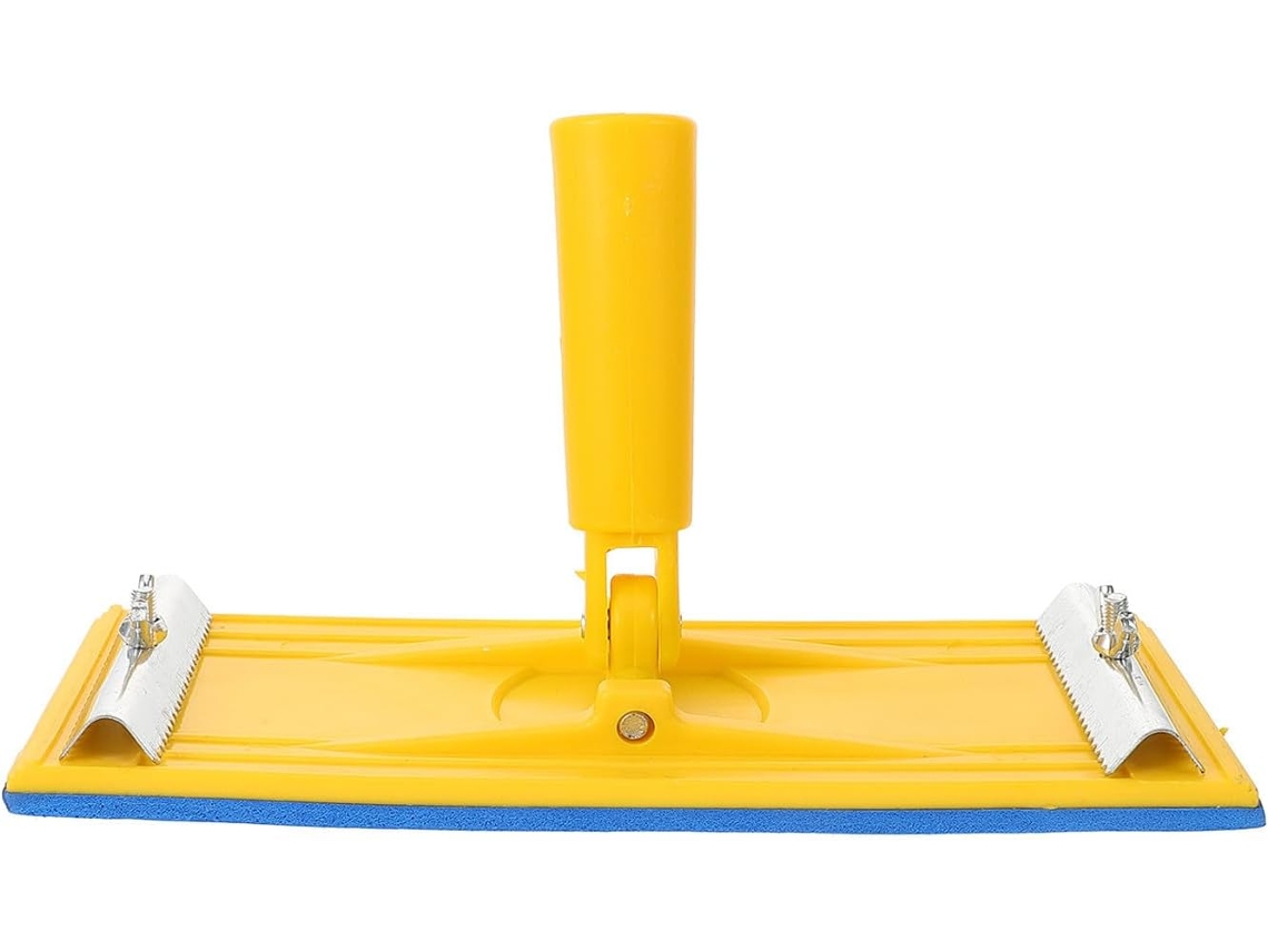 Bloco De Lixa Manual De Plástico Amarelo Com Esponja Autoadesiva