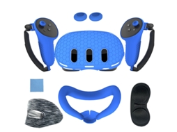 7pcs Acessórios ZYBLSSBB Capa de Proteção Vr Soft, estilo Hexagonal azul