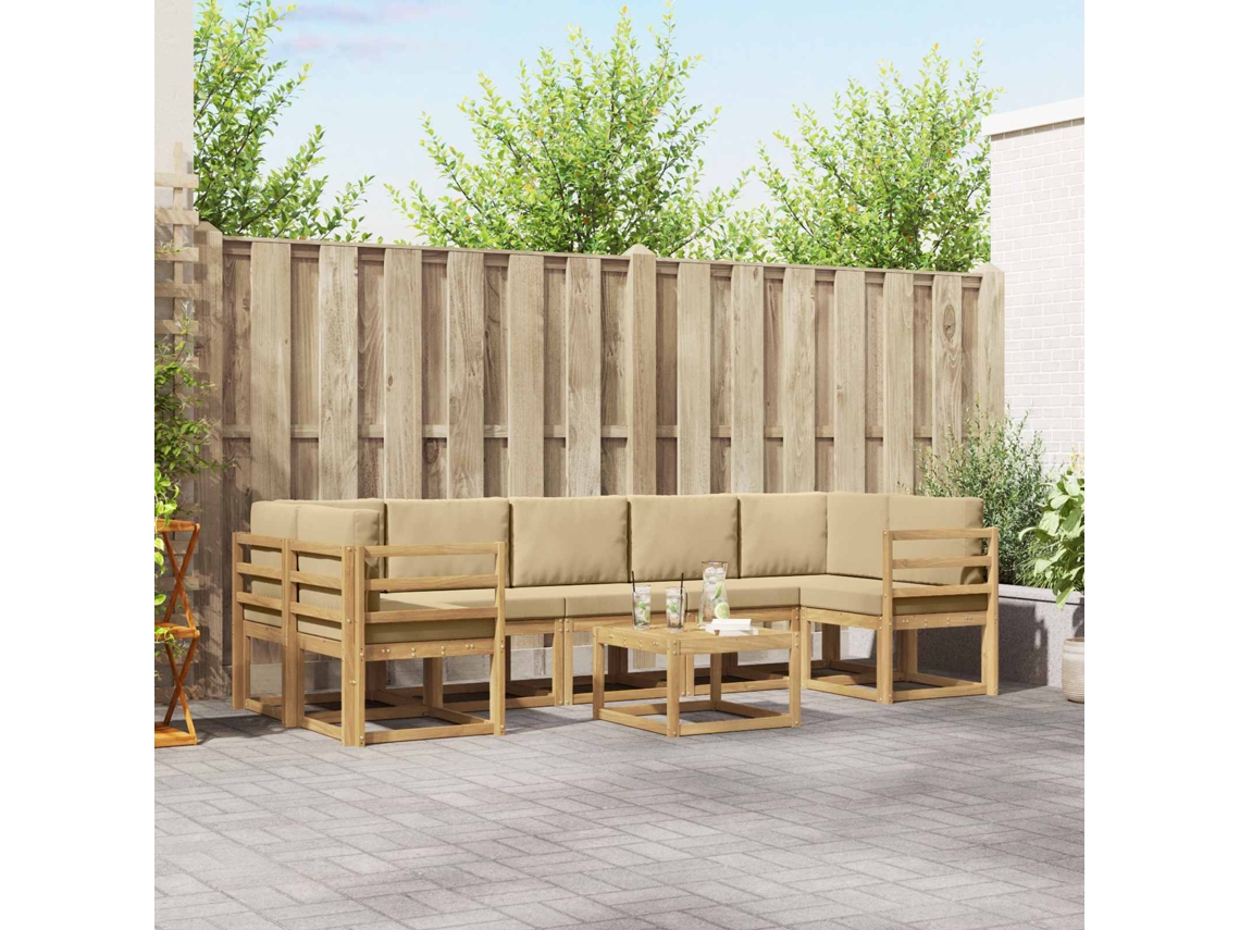 Vidaxl Conjunto De Sofás Para Exterior 6 Pcs