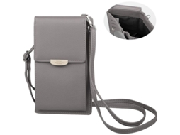 2026 bolsa Messenger Mini para Mujer com Ranhura para Cartões e Carteira Cinza 18x11x4.2cm