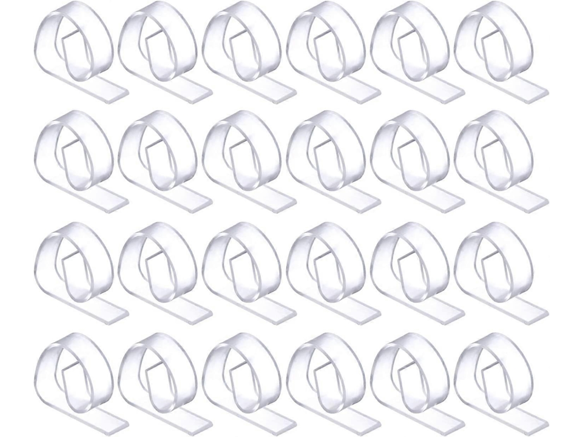 24 Clips de Mantel de Plástico Transparente, Fixadores para Manteles em Piqueniques e Festas