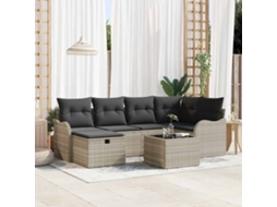 Vidaxl Conjunto De Sofá De Jardim 7 Unid. Rattan Sintético